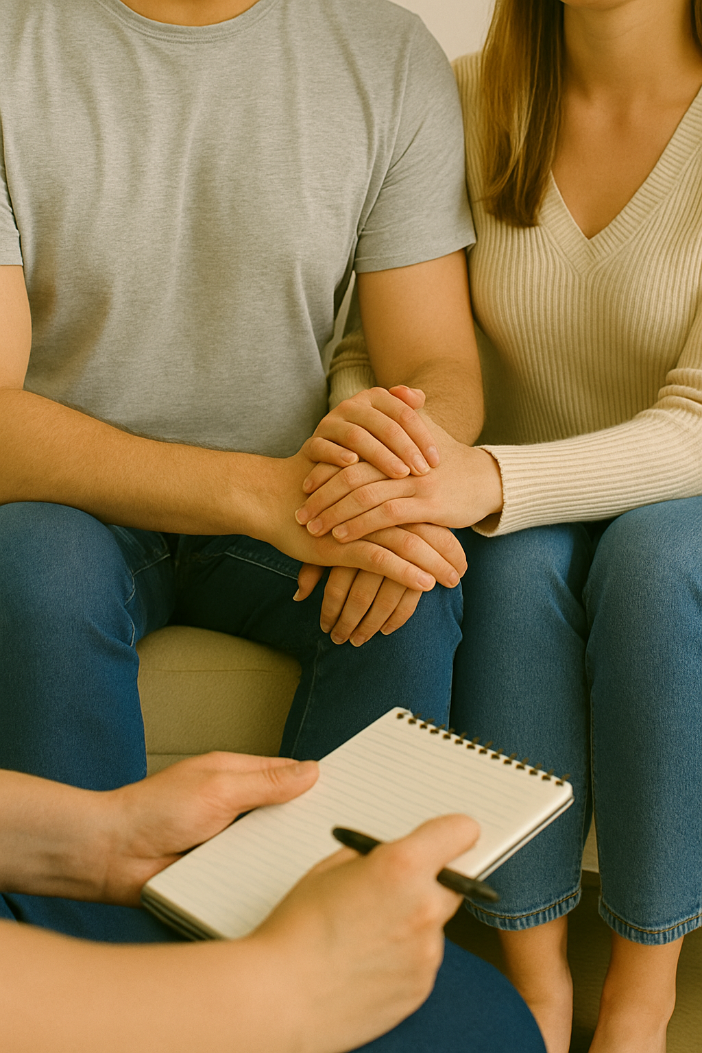 Pre-marital counselling session with Kaela Sussman, showing a couple preparing for marriage
